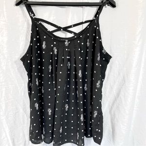 Torrid pineapple polka dot tank top